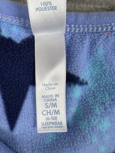 Simply Basic Night Gown 6-10 Blue Soft Fleece Pullover Sleepwear Nighty Stars - Picture 11 of 11
