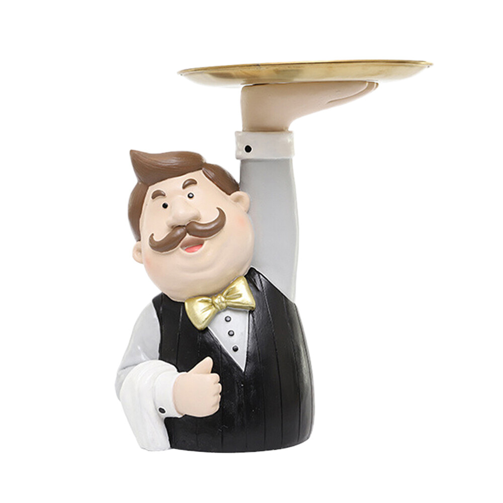 Condiment Caddy Ceramic Ring Plate Necklace Tower Plate French Chef Figurines