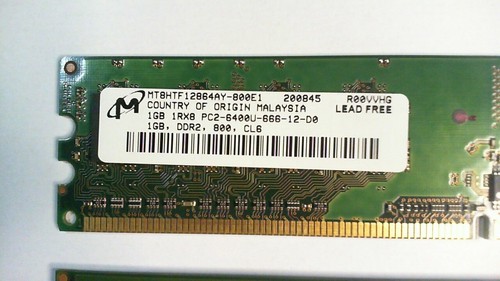 HP Pavilion s3700f 3GB (2x3) of Memory PC2-6400 CL6 DDR2-800 1.8V UDIMM - Picture 2 of 3