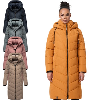 Navahoo Damen Winterjacke Steppjacke Winter Jacke lang warm Mantel Parker B982