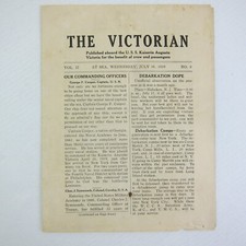 Periódico a bordo USS Kaiserin Auguste Victoria The Victorian WWI 16 de julio de 1919
