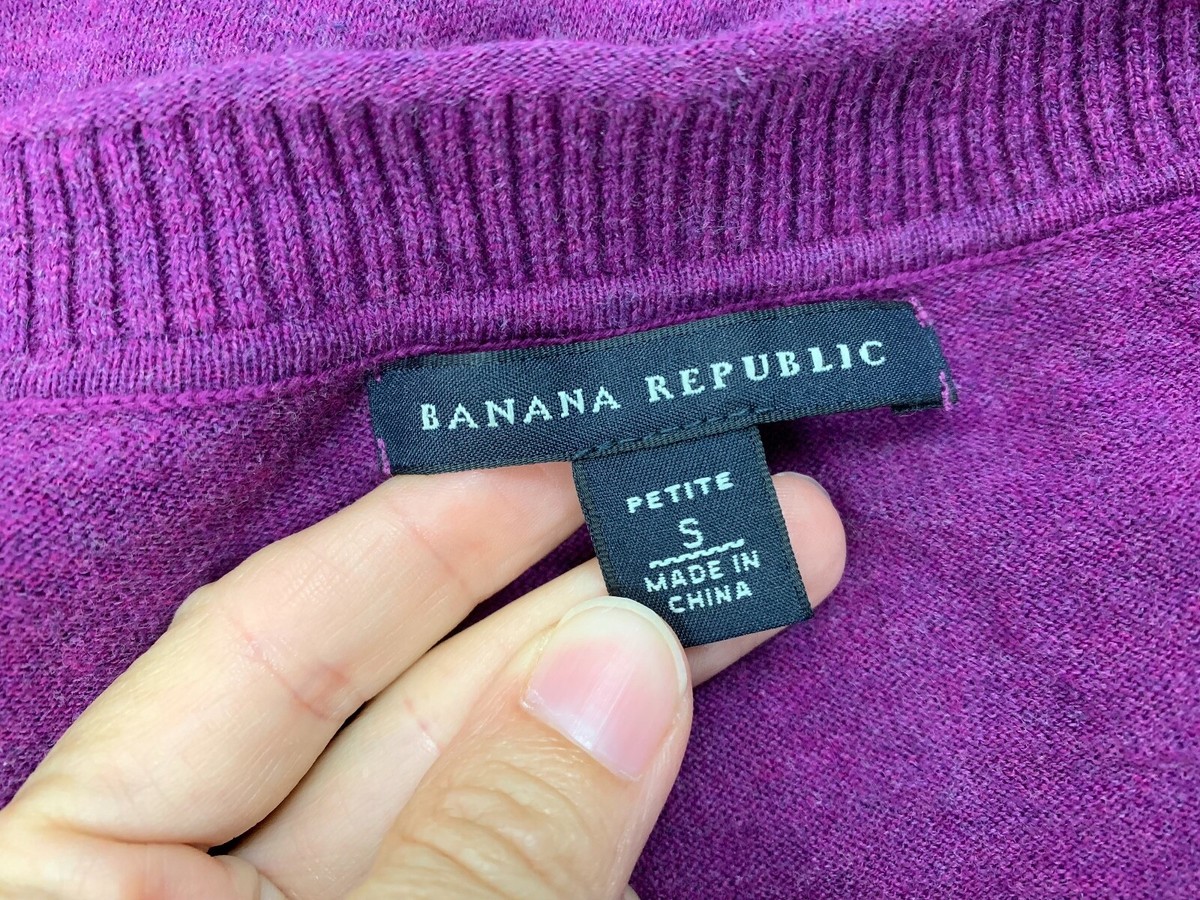 Cardigan Banana Republic Violet Doux - Taille XS - Coton élastique - Occasion Très Bon état