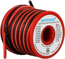 BNTECHGO 14 Gauge Silicone Wire Spool 20Ft Red and 20Ft Black Flexible 14 AWG St