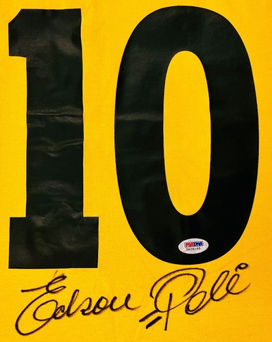 Pele Signed Brazil Soccer Jersey Full Name w/ Edson PSA DNA COA - Picture 2 of 4