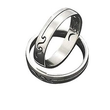Men's 316L Stainless Steel Cutout Squiggle 5 mm Band Ring
