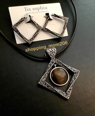 Lia Sophia ''Aspect'' Necklace and Earrings Set 