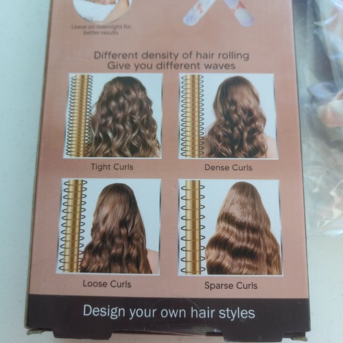Confezione Fascia Curling Bacchetta Senza Calore Arricciacapelli Lunghi Rulli Raso Senza Calore Sle - Foto 5 di 7