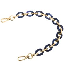 15 Inch Acrylic Chain Purse Strap Replacement Luxury Handbag Strap, Blue White