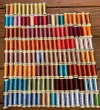 Gutermann 100% Viscose, Polyester, Cotton Mixed Lot Of 150 Spools 220 Yards Each