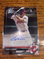 2017 Bowman Chrome 1st Prospect Autograph Ernie Clement Cleveland Guardians