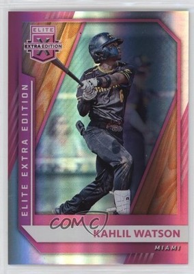 2021 Panini Elite Extra Edition Pink Kahlil Watson #16 0in6
