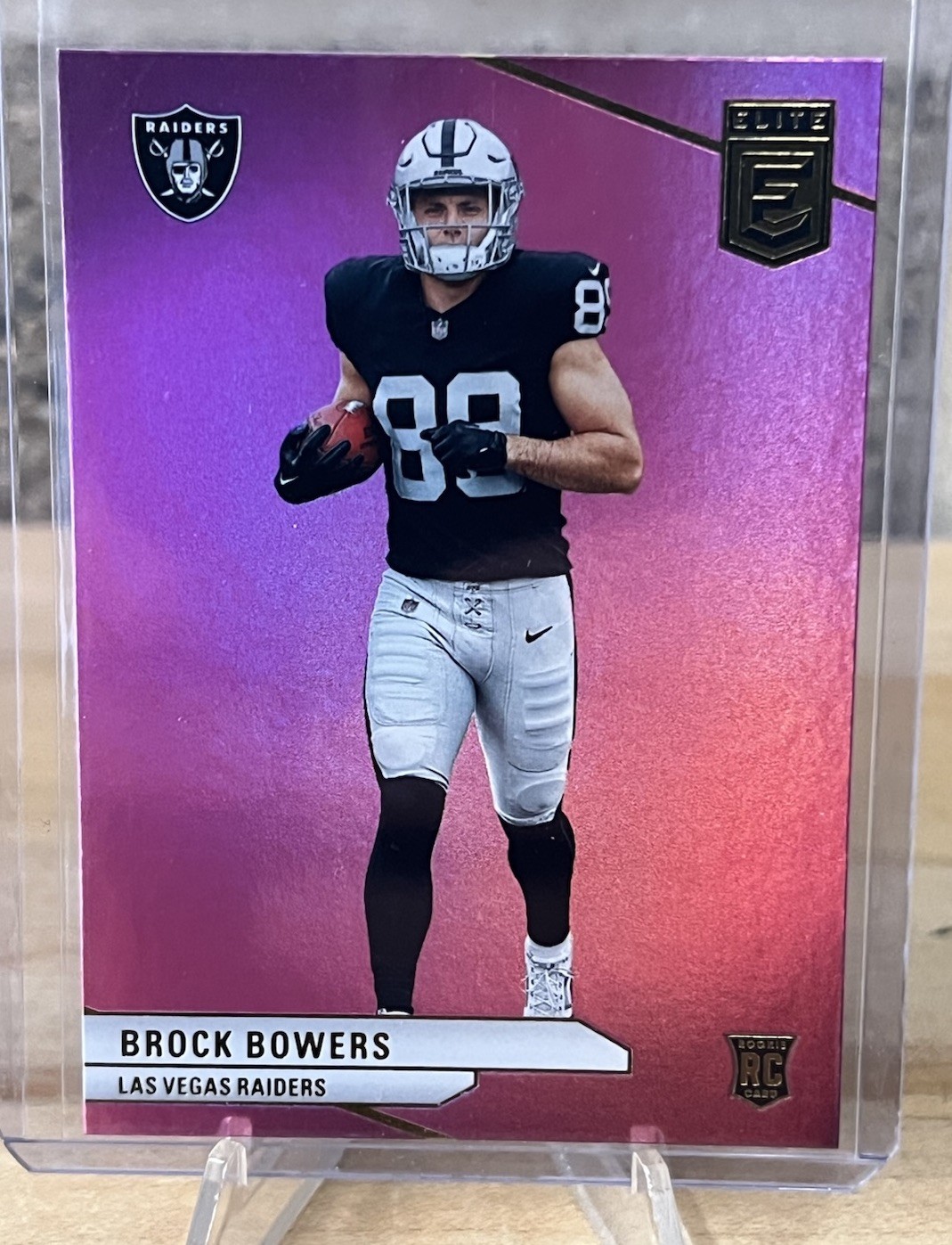 Brock Bowers 2024 Donruss Elite Pink RC #162 Las Vegas Raiders