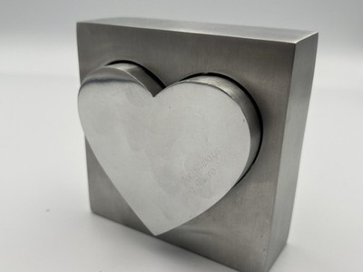 Michael Aram Studio, Heart 2 Heart, Cast Aluminum Set of 2 Hand Made Sculpture