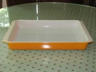 New ListingVtg Pyrex 933 Orange Baking Dish Pan 13 1/2" Lasagna Casserole Rectangular *READ