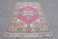 4,9x6,9 ft Vintage Turkish Rug, Area Rug, Red...
