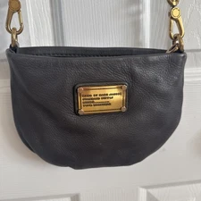 Marc by Marc Jacobs Q Percy Cross-Body Bag Gray Leather Handbag Bag