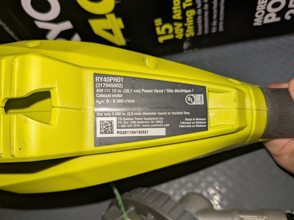 RYOBI 40V 15 In. Expand-It Cordless String Trimmer - Foto 9