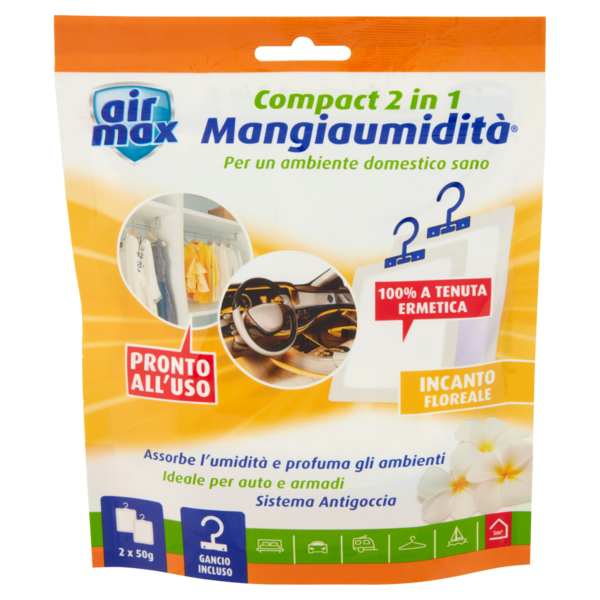 Air Max ® Mangiaumidità appendibile Compact 2 in 1 Incanto Floreale 2x50g