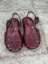 Mini Melissa Pink Glitter Jelly Sandals Size 6 Toddler Girls Never Worn