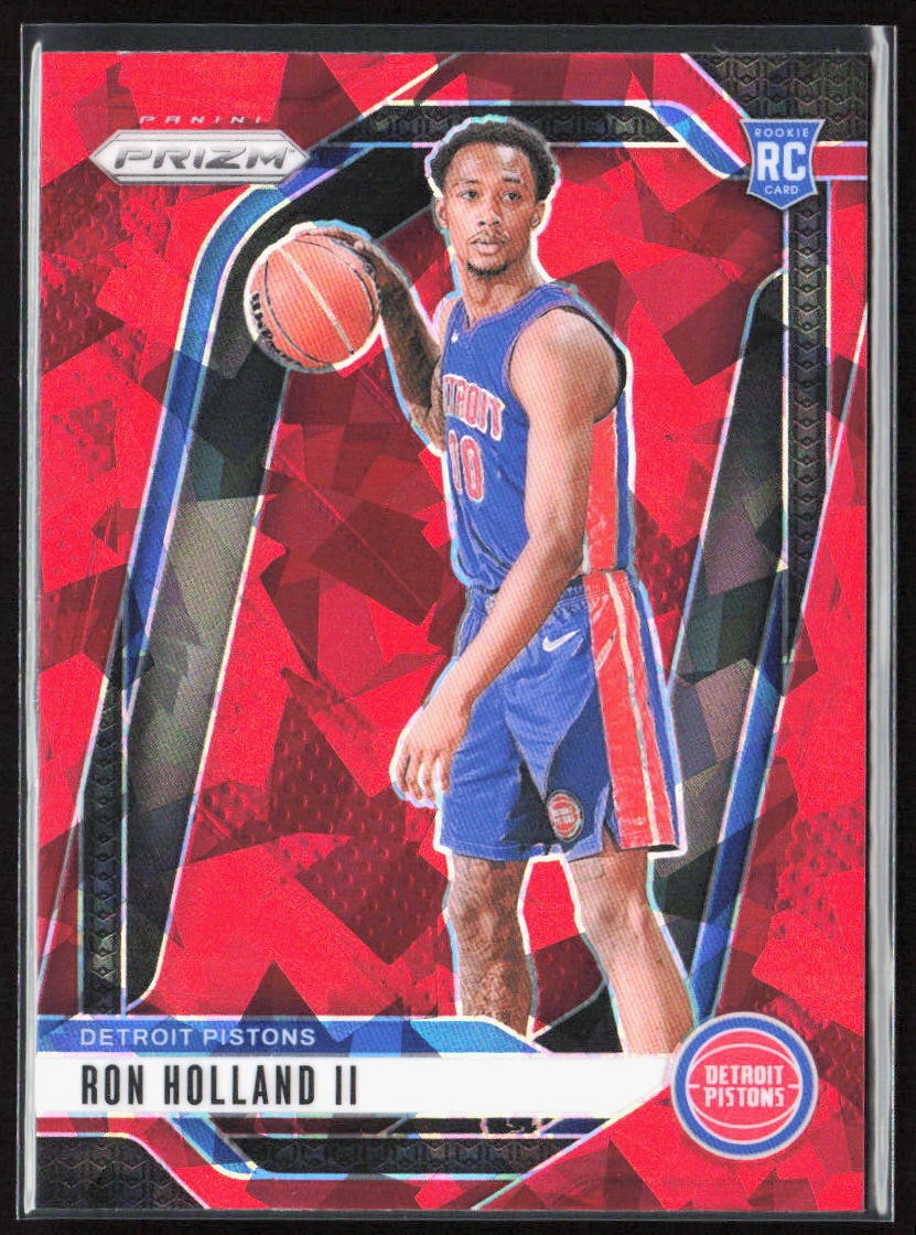 2024-25 Panini Prizm Ron Holland II Red Ice Rookie Card RC #269 Pistons