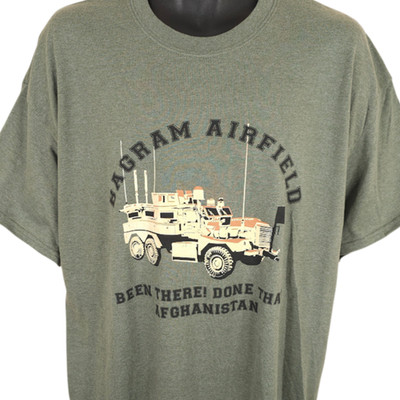Bagram Airfield T Shirt Mens Size XL Green United States Air Force Afghanistan