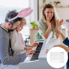 Piano Key Stickers for 88/61/54 Keys, Numbers Keyboard Sticker Piano Notes Gu...