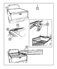 Genuine Mopar Tonneau - Soft Hardware Kit 68072093AA