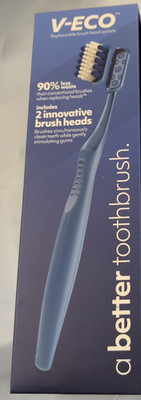 V Eco Toothbrush System With 2 Dual Action Heads Eco Friendly Oral Care  es196