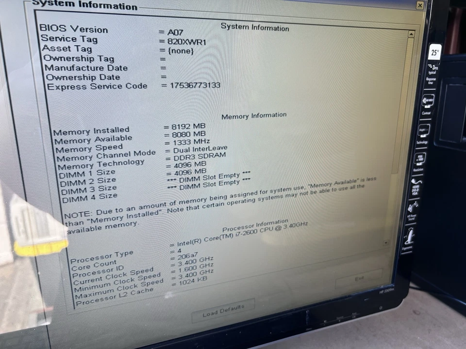 Dell Optiplex 790 MT i7-2600 @ 3.4Ghz - 8Gb RAM (No HDD or OS) - Image 3 of 4