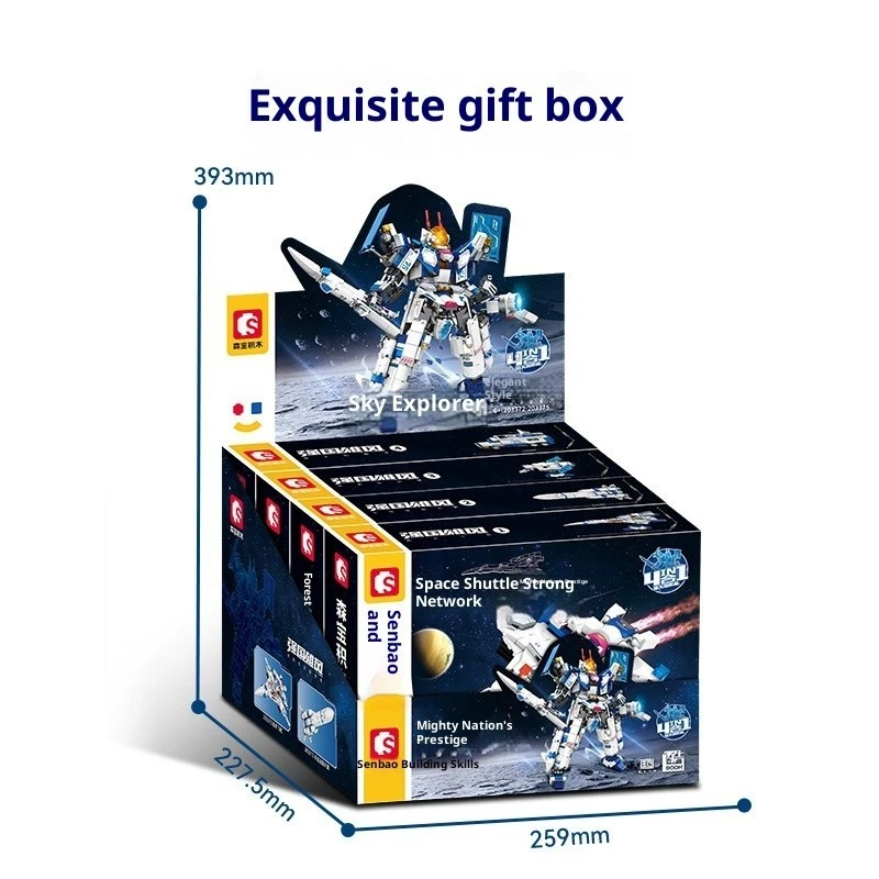 🚀 SEMBO 4IN1 Space Explorer! 839PCS Transforming Mecha Robot Blocks - Image 3 of 4