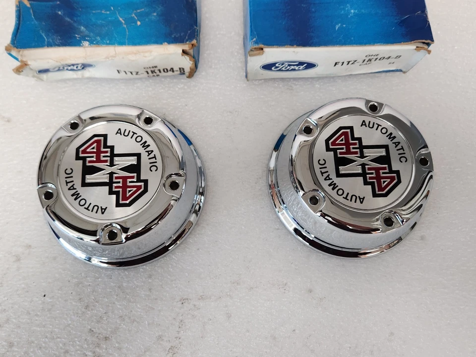 Nuevo Par de Tapacubos Centrales Bloqueo Automático Ford Bronco F150 91-94 4X4 F1TZ1K104B Foto 2 de 4