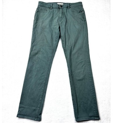 Warp + Weft AMS Amsterdam Slim Flagstaff Green Teal Pants Mens 33x32 Chino
