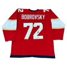 Sergei Bobrovsky Autographed Florida Red 72 Custom Hockey Jersey - Beckett