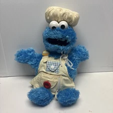 Gund Teach Me Cookie Monster Chef Sesame Street Activity Plush Stuffie 15"