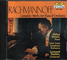 Complete Works For Piano  Orchestra  Sergei Rachmaninoff  2 CDs  Good