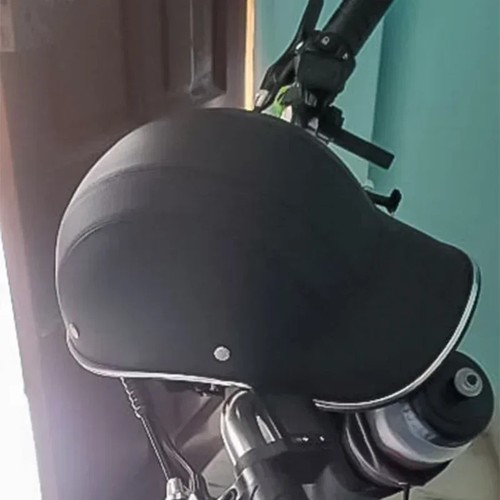 Medio casco de motocicleta gorra de béisbol media cara anti-UV seguridad casco cascos hombres - Imagen 5 de 18