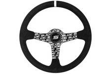 Sportlenkrad steering wheel DRIFT KJS 350 mm Wildleder Hydrografik Offset: 90 mm