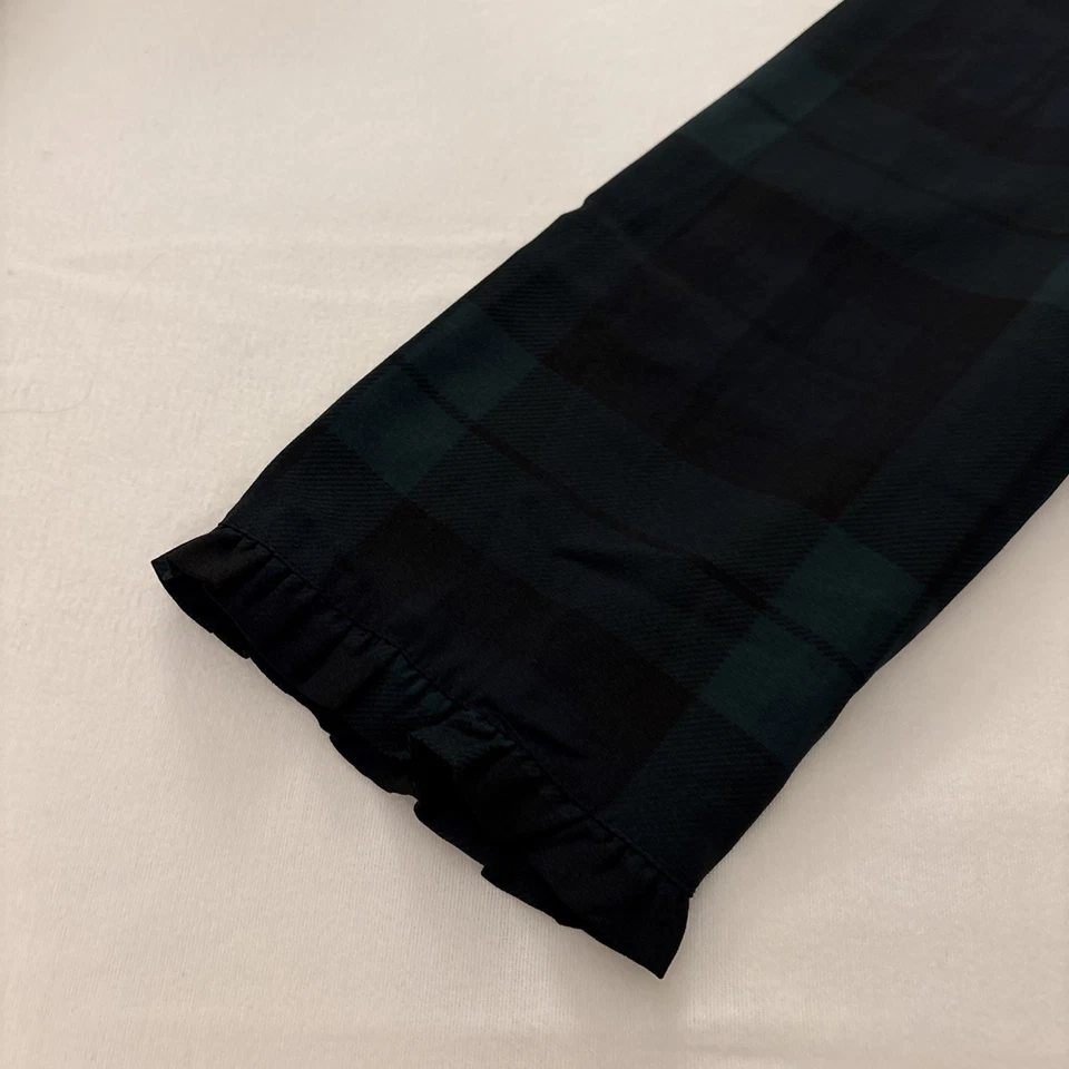 Vestido J Crew Talla 20 Reloj Negro Cuadros Volantes Cuello Cambio Vacaciones Elegante NUEVO Foto 4 de 4