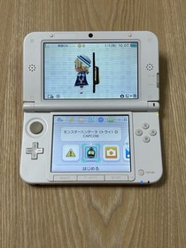 Very Good Nintendo 3DS LL Pink White Console Japanese Tested Working Japan