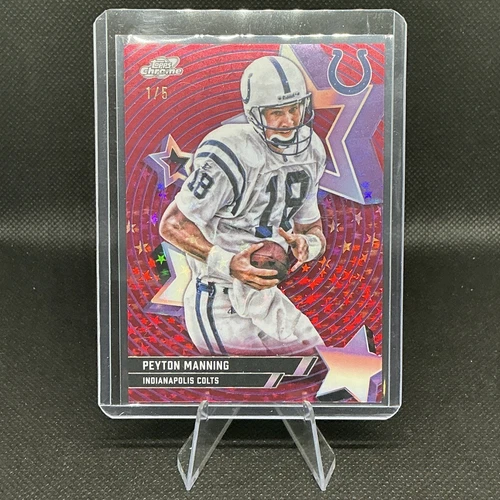 2025 Topps Cosmic Chrome Peyton Manning Red Refractor (RAW)