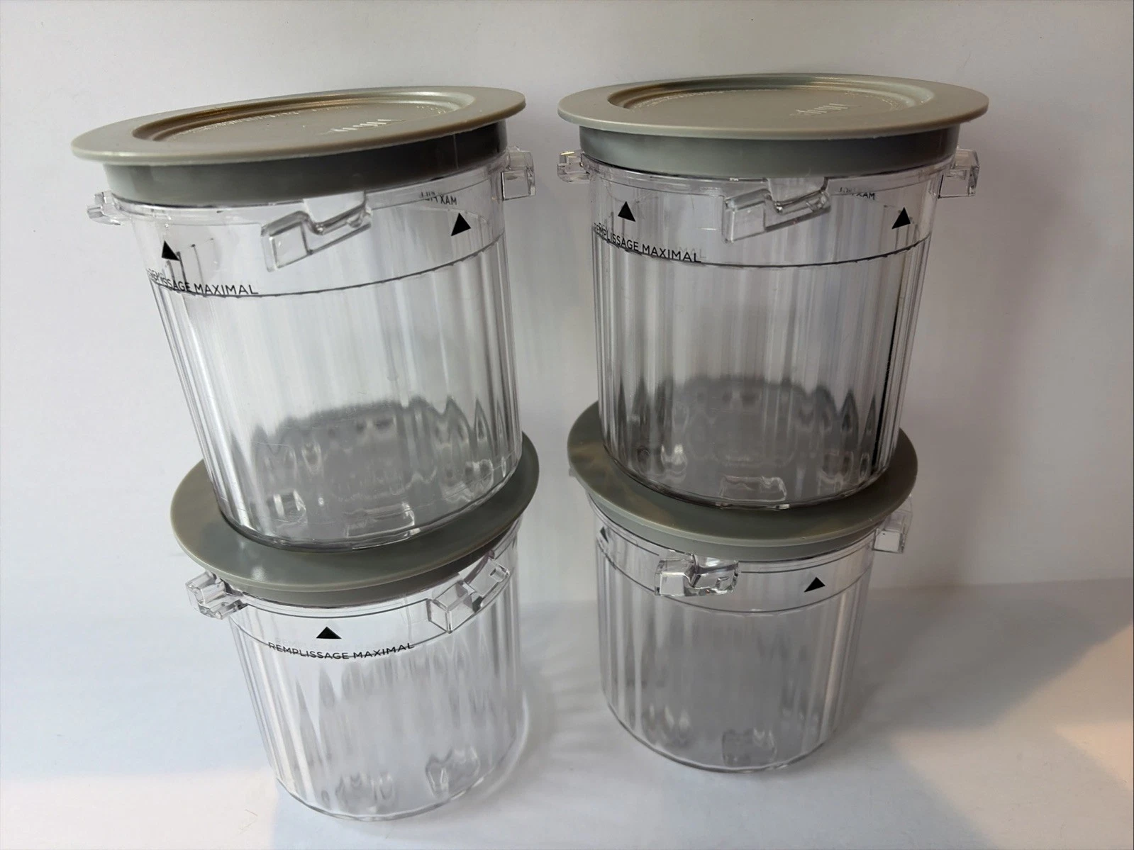 Original Cups & Lids from Ninja Creami - 4 Pack Ice Cream Containers Cups Jars