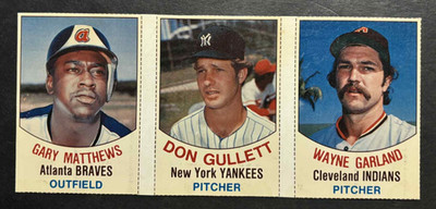 1977 Hostess Panels 142/143/144 GARY MATTHEWS/DON GULLETT/WAYNE GARLAND - LQQK