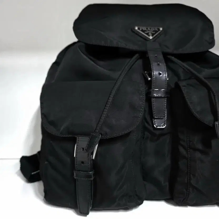 Prada Nylon Double Pocket Medium Backpack with Gu… - image 3