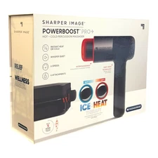 Sharper Image - Powerboost Pro+ Hot and Cold Percussion Massager - Black