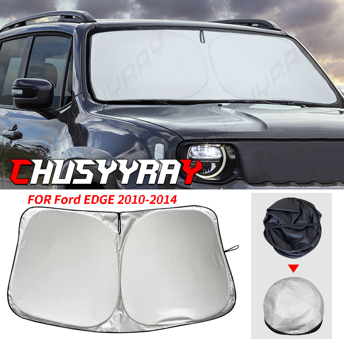 33.46x55.11" For Ford EDGE 2013 Foldable Car Front Window Windshield Sun Shade