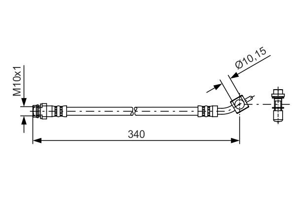Bosch 1 987 481 423 Bremsschlauch Hinten Links Rechts FüR Ford Volvo-image