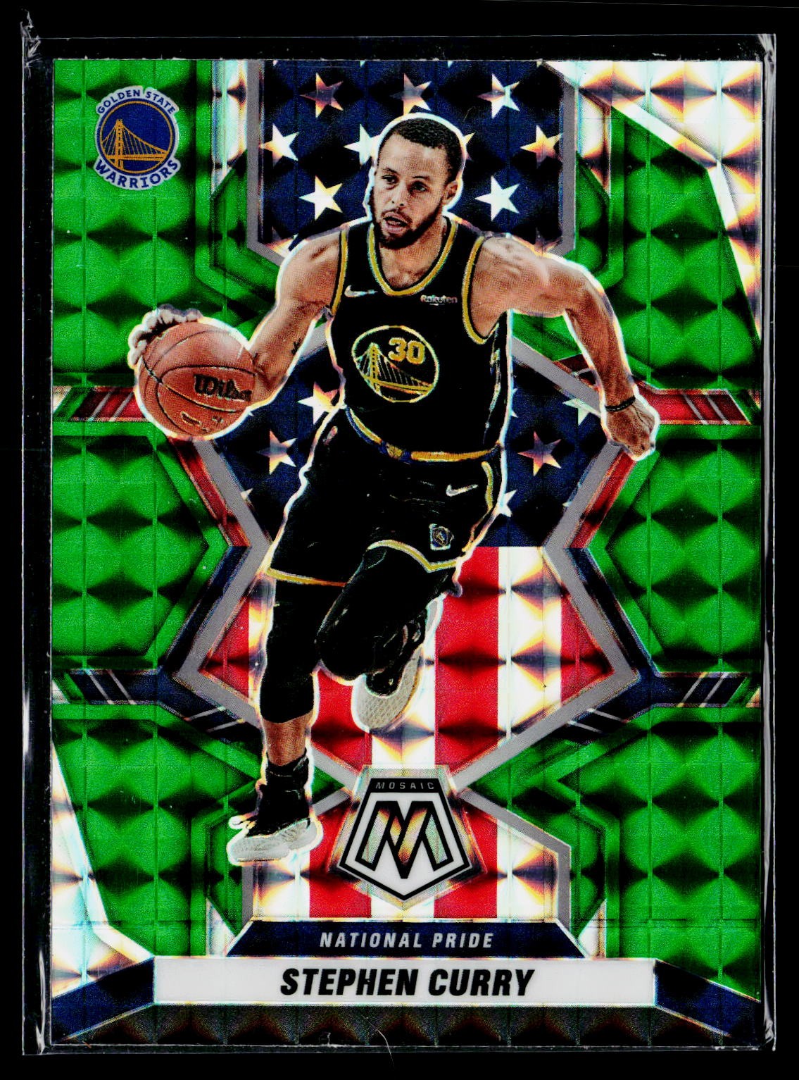 2021-22 Panini Mosaic #247 Stephen Curry Green