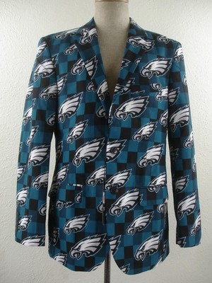 Mens S M 40R Little Earth Productions NFL Suit Jacket Blazer Philadelphia Eagles