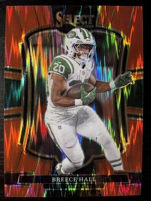 2025 Panini Select Breece Hall #175 Red Shock Prizm /249 New York Jets
