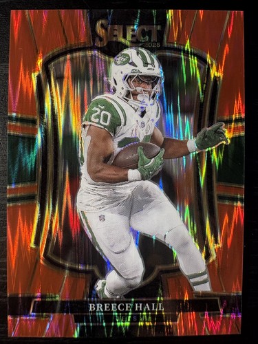 2025 Panini Select Breece Hall #175 Red Shock Prizm /249 New York Jets